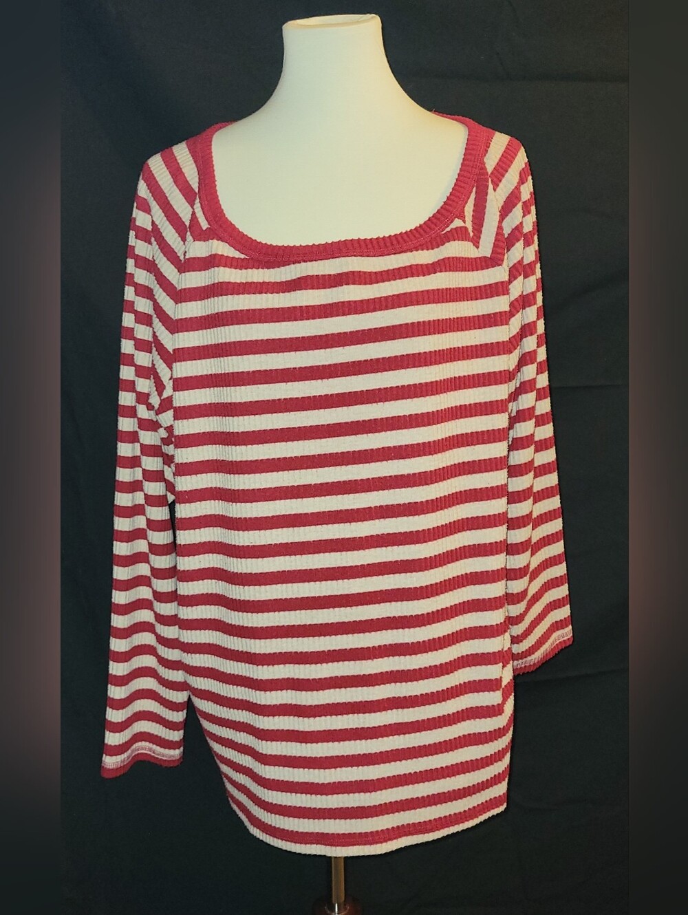 torrid Red & White Striped Ribbed Pajama Set